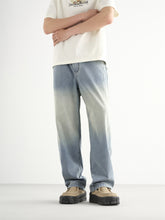 Men's Washed Gradient Straight-Leg Jeans